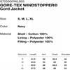 Thisisneverthat Gore Tex Windstopper Cord Jacket Gt253gowls03
