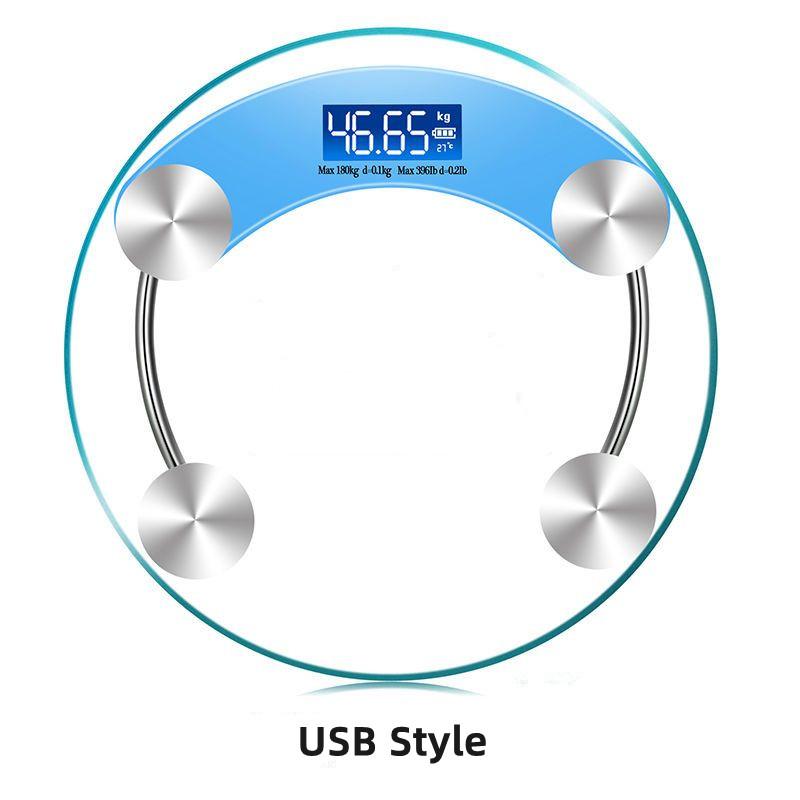 Прозрачные круглые весы, цифровые весы, электронные весы, умные ЖК-весы для ванной комнаты, напольные весы Balança 180 кг, напольные весы