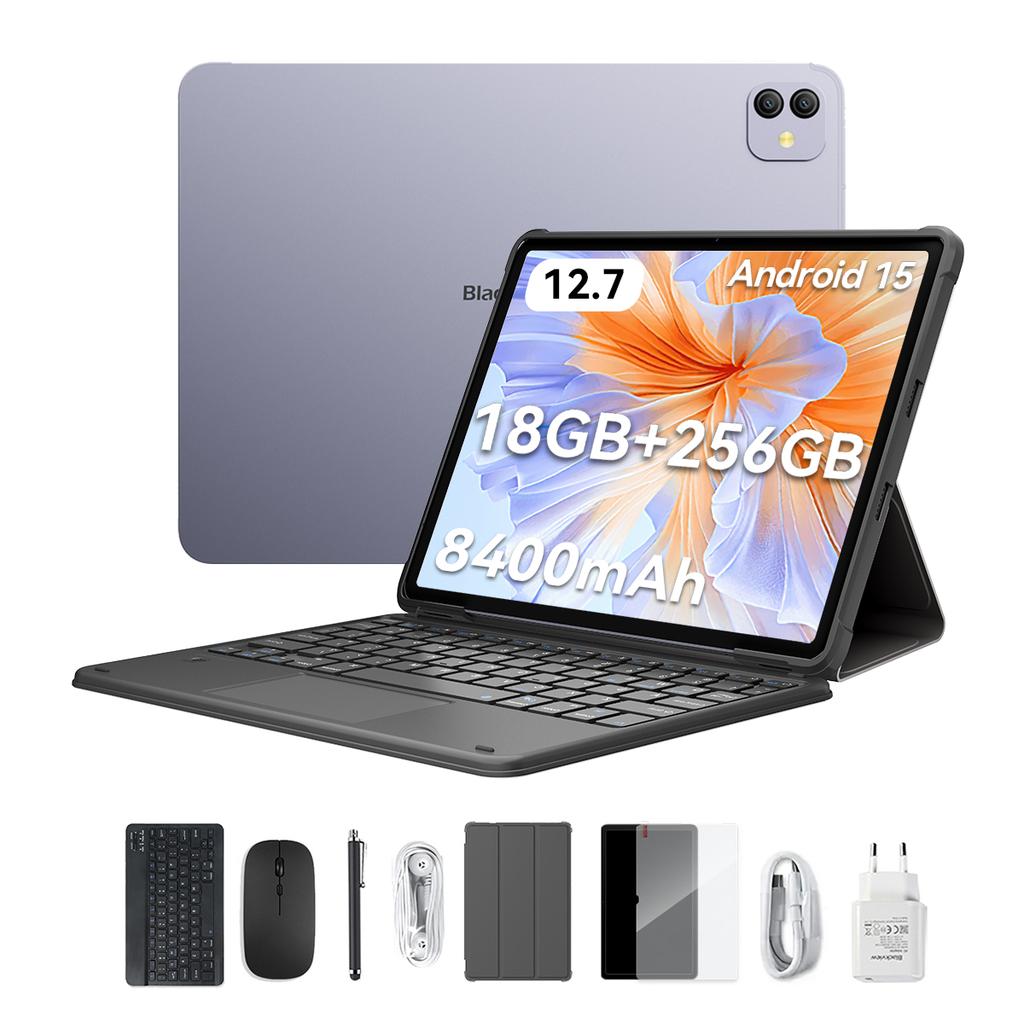 Blackview LINK 8 Планшет 12,7 дюйма Android 15 12 ГБ ОЗУ 256 ГБ Памяти, Большой Дисплей Widevide L1, Восьмиядерный G100, 8400 мАч, 5G WiFi, 4G LTE, 18 Вт