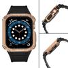 Protect Strap Band Band With Case For Apple Watch 7 / 6 / 5 / 4 / 3 / 2 / Se (41 / 40 / 38Mm) Case Armored Watch Cover Black