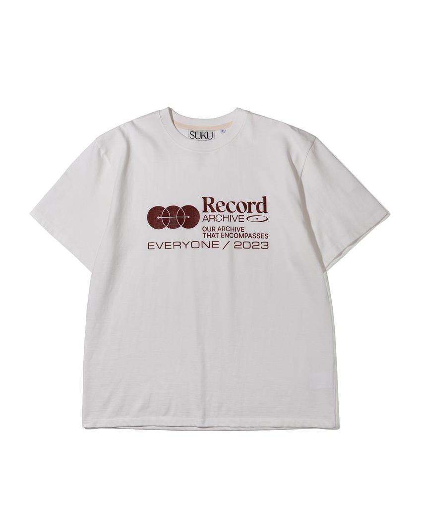 Футболка Suku Record - Кремовая