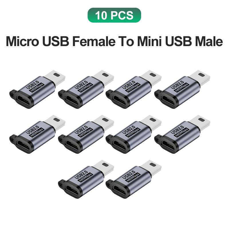 Адаптер Micro USB Micro USB Female To Mini USB Male Конвертеры Зарядное устройство Кабель для передачи данных Адаптер