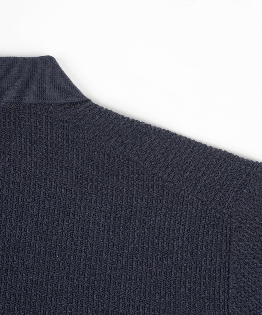 BIRBANTE Summer Washable Essential Collared Knit - Dark Navy