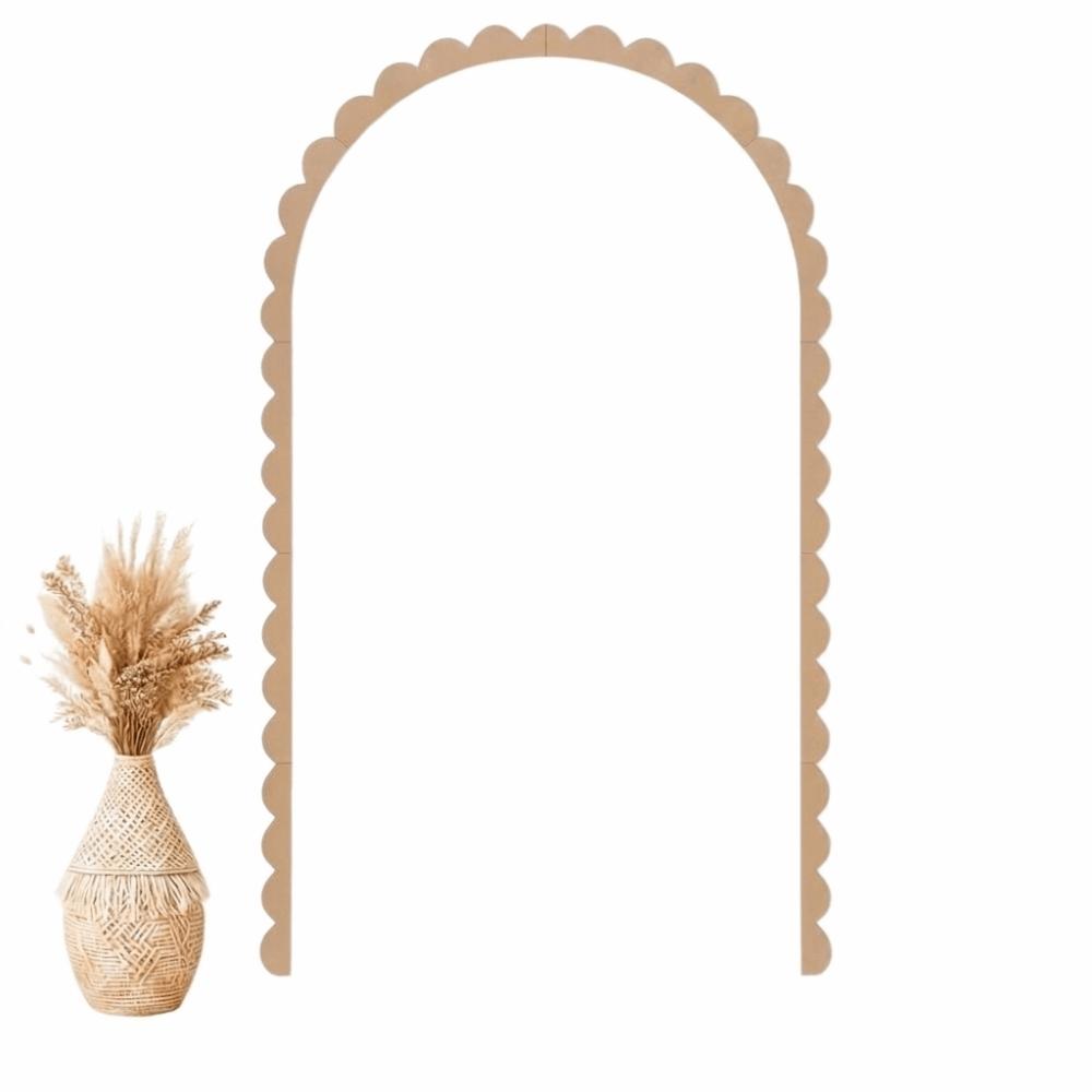 9/10Pcs Shaped Wall Arch Decor Super Large Wood Arch Trim Modern Scalloped Crafts Trim Living Room