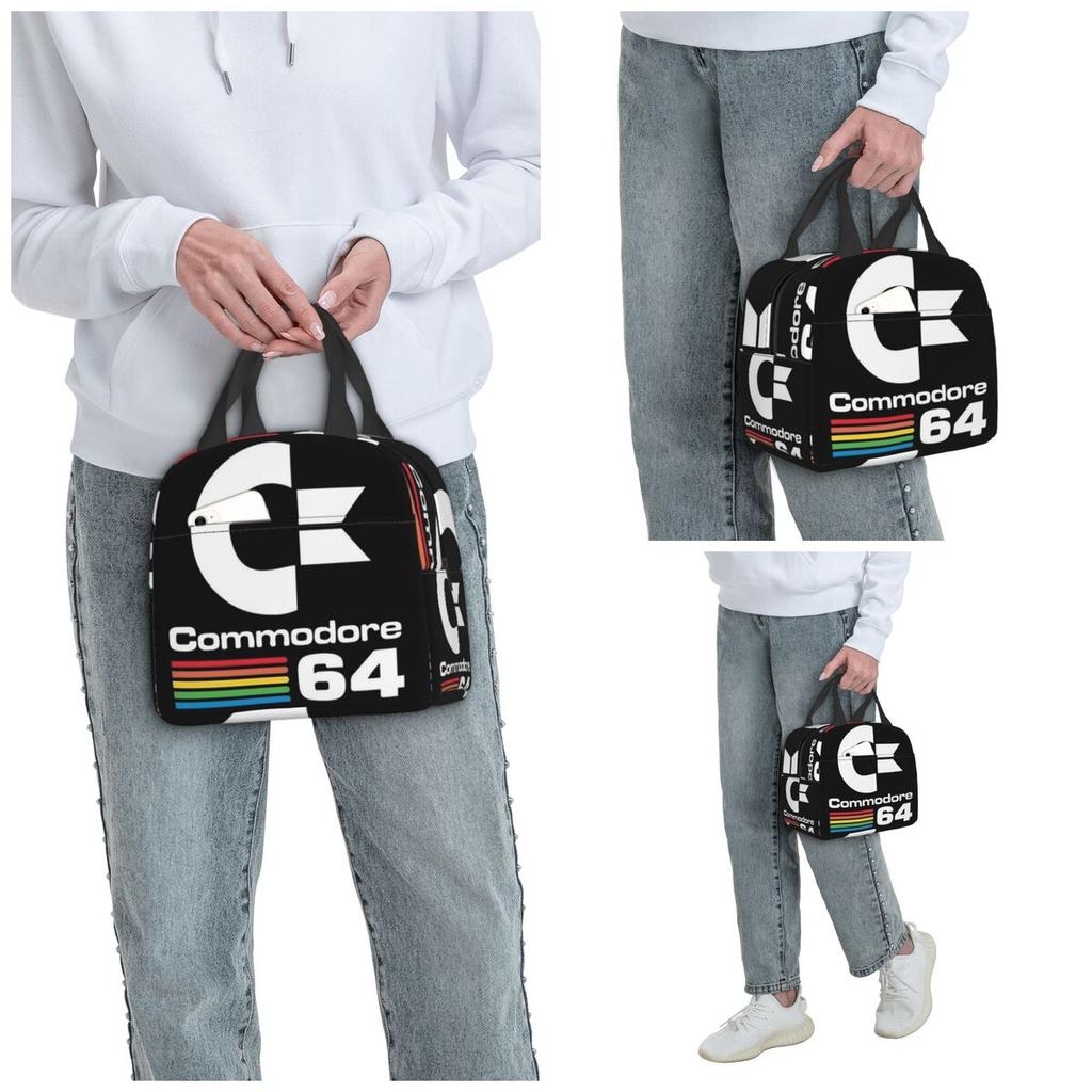 Commodore 64 Insulated Lunch Bag for Kids School Cooler Thermal Food Box Tote Portable Lunch Boxes Container