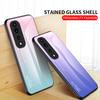 For Honor 7C Pro 8A 8X X10 8 9 Lite 9X Play View 10 20 40 30 Pro 60 70 Pro Se X8 Case Gradient Aurora Tempered Glass Soft Frame Back Cover Phone Case