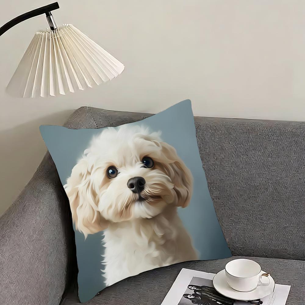 Dog Cute Cushion Cover Pillowcase Ultra Soft Skin Friendly Fabric Cloud Like Comfort  Concealed Zipper