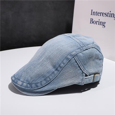 Spring, Autumn and Summer Men's and Women's Fashion Cap Outdoor Casual Denim Beret Old Forward Hat