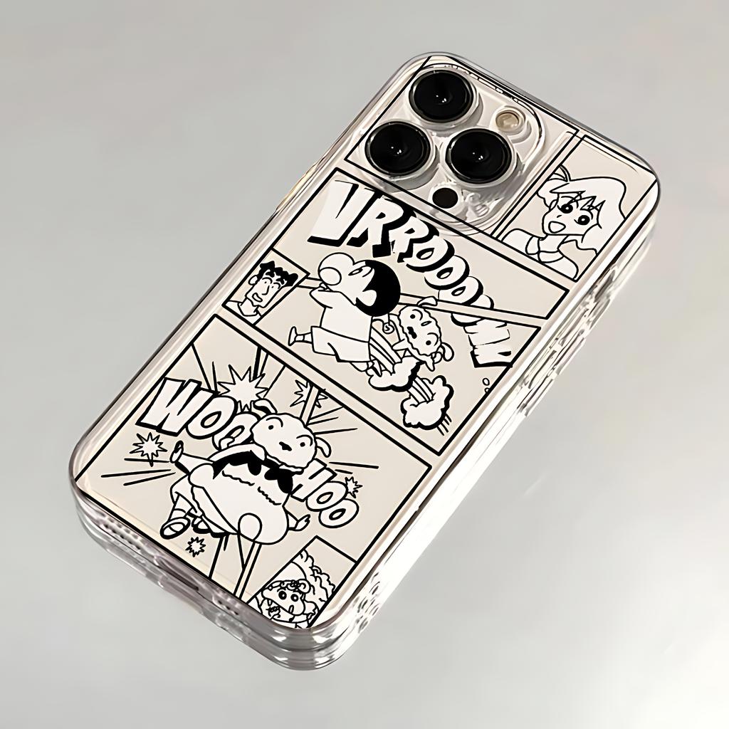 Милый комикс C-Shin-chan Чехол для телефона Samsung S26 S25 S24 S23 S22 S21 FE Note20 Note10 Plus Ultra Edge 5G Прозрачный Мягкий ТПУ Чехол