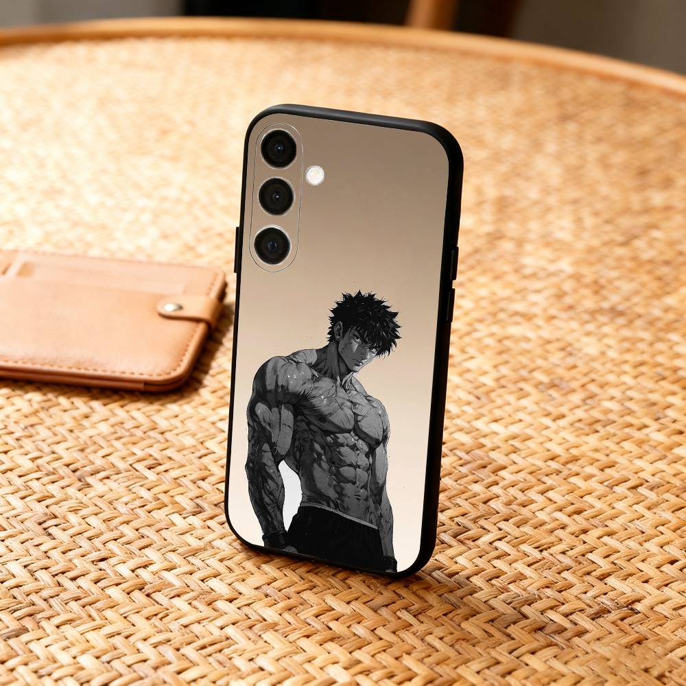 Чехол для телефона Аниме B-Baki H-Hanma для Samsung A73,72,71,A52,51,40,41,A22,A32,31,A13, Мягкий черный корпус