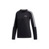 3 Stripes Fleece Crew Neck Sweatshirt Women Sweatshirt Black FL4894