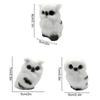 1Pc Figurines New Year Miniatures Table Decorations Plush Mini Simulation Ornaments Artificial Owl Fake Animal
