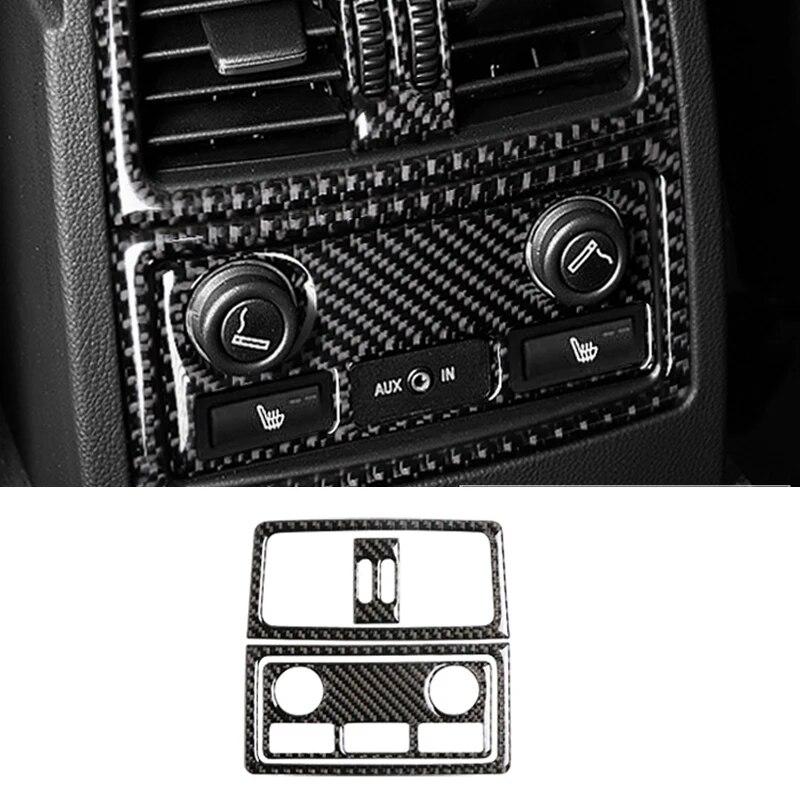 Углеродное волокно автомобиля сзади кондиционер вентиляционное отверстие панель крышка наклейки аксессуары для BMW E60 5 серии 520 523 530Li 2005-2010