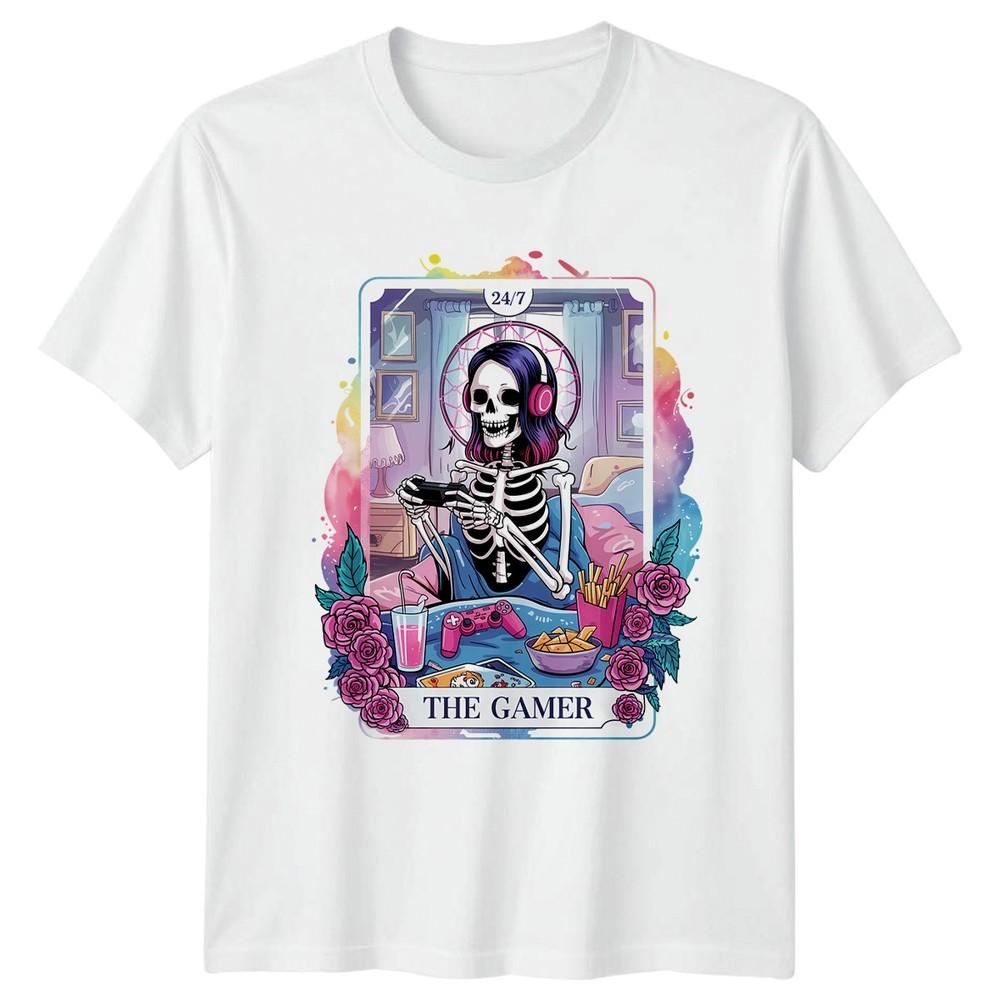 The Gamer 247 Skeleton Gamer Unisexs TShirt Kawaii Gaming Gaming Birthday Gift