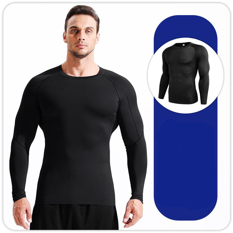 Men's T Shirt Tights Sports Elastic Quick-drying Compression Long Sleeve Fitness Clothing Running Training Clothing S M L XL XXL 3XL