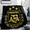 1PC Argentina National Football Team Print Flannel Blanket, High quality All Seasons, Home Decor, Warmth and Comfort, Perfect for Christmas Gifts