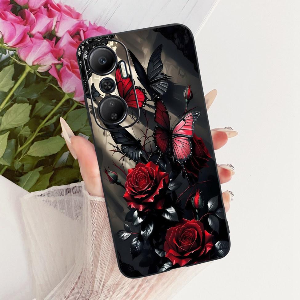 Case For Infinix Hot 20 4G Cover Cute Cat Fashion Butterfly Painted Casing For Infinix X6826 X6826B X6826C