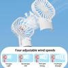 2-in-1 Handheld Fan & Humidifier USB Rechargeable Mini Portable Mist Cooler Adjustable Modes Car Office Desk Accessory