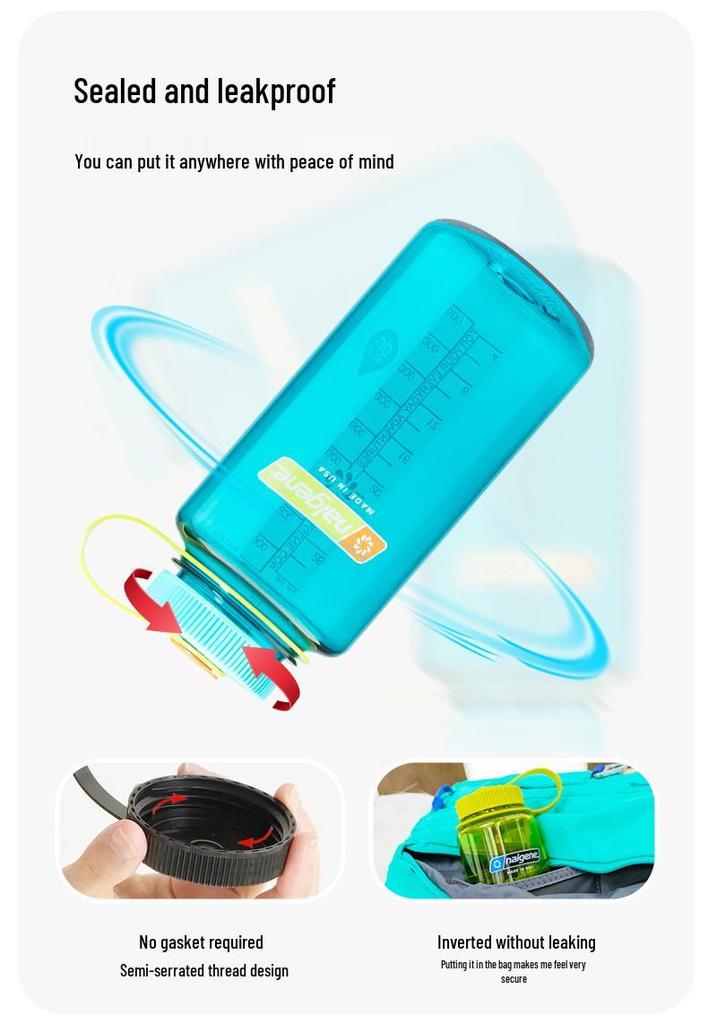 Nalgene Outdoor Sports Water Bottle, Large Capacity Portable Kettle for Men & Women, Fitness Space Cup for Summer.