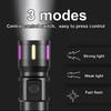 Powerful Small Flashlight High Power Rechargeable Led Flashlight 2000mah Built-in Battery Fluorescence ABS Portable Torch