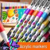 True Color Acrylic Watercolor Markers: Refillable, Opaque, Layerable Drawing Pens for Students and Children