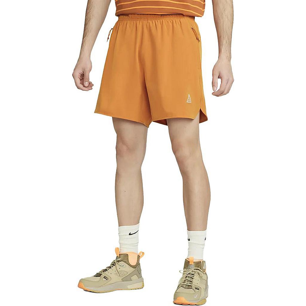 Nike Спортивные шорты ACG Dri-FIT New Sands с боковым карманом на молнии и шнурком, мужские брюки оранжевого цвета DN3956-815