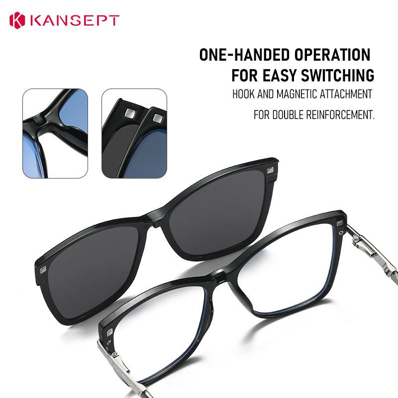 KANSEPT TR90 Поляризационные Магнитные Накладные Солнцезащитные Очки Женские Поляризационные Очки Оптические Очки для Миопии Компьютерные Очки Линзы