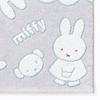 Nishikawa Miffy Лицо Жаккардовое плетение для мягкого полотенца, 34x80см, Стираемое, 100% хлопок, На ощупь, Япония, Серый,