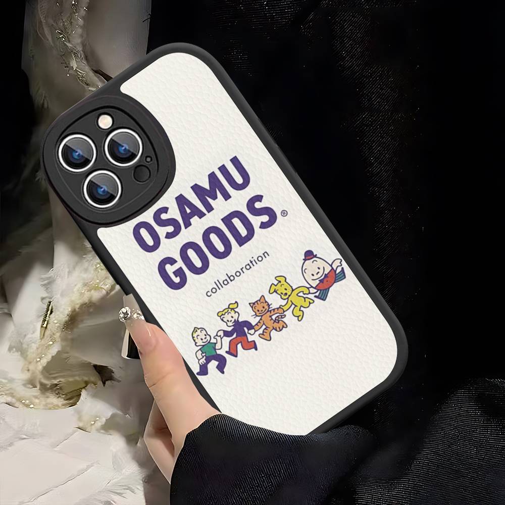 Кавайи O-OSAMU-G-GOODS Милый чехол для телефона для iPhone 16 15 14 13 12 11 Pro Max Plus Мягкий кожаный чехол