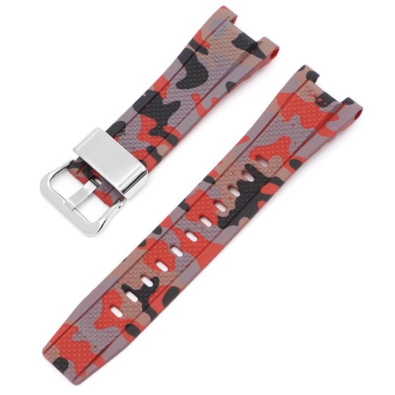 Смоляной ремешок для Casio G-Shock GST-W300 GST-S300 GST-S210B GST-S110 GST-W110 Мужской Замена Камуфляжный Резиновый Ремешок для Часов Браслет