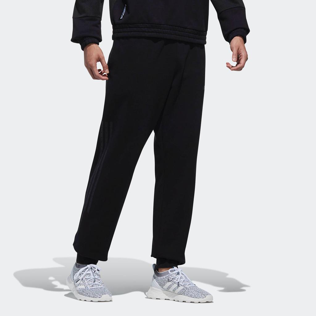 adidas Дышащие повседневные мягкие трикотажные спортивные брюки мужские низ черного цвета DW7886