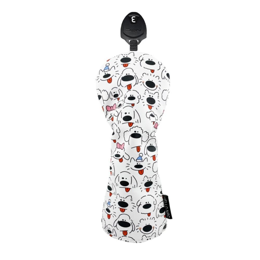 Cartoon Printed Golf Club Head Cover PU Leather Golf Club Protector Golf Supplies