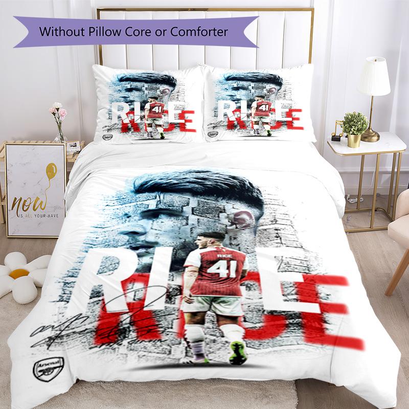 Arsenal Football Player Quilt Cover Set Suitable for Playroom Lightweight Perfect Gift for Friends & Family