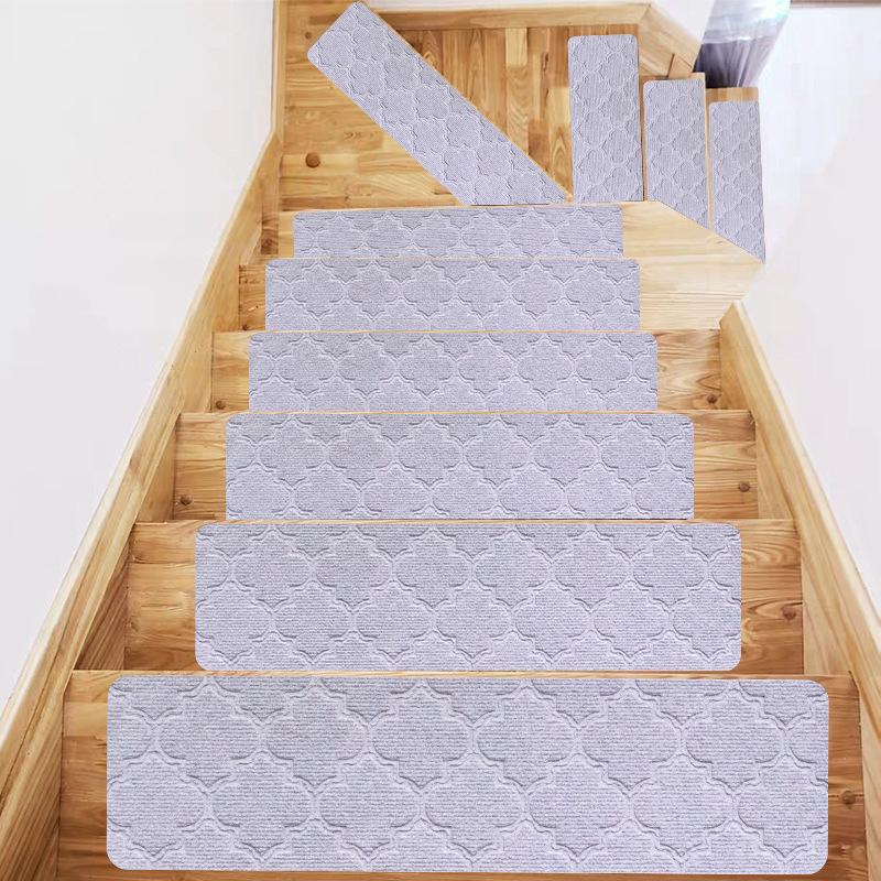 Противоскользящие самоклеящиеся коврики для ступеней - Полосатые и многоразовые коврики для пола из ТПР без клея