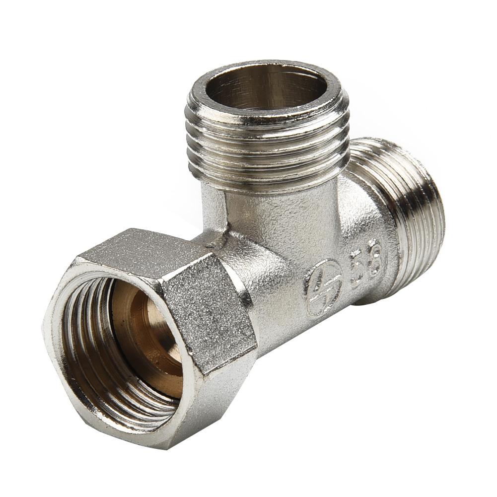 Toilet Diverter Valve Copper G1/2" T-Valve Bidet Sprayer Shower Fitting Water Heater Live Joint Plating Three-Way Device