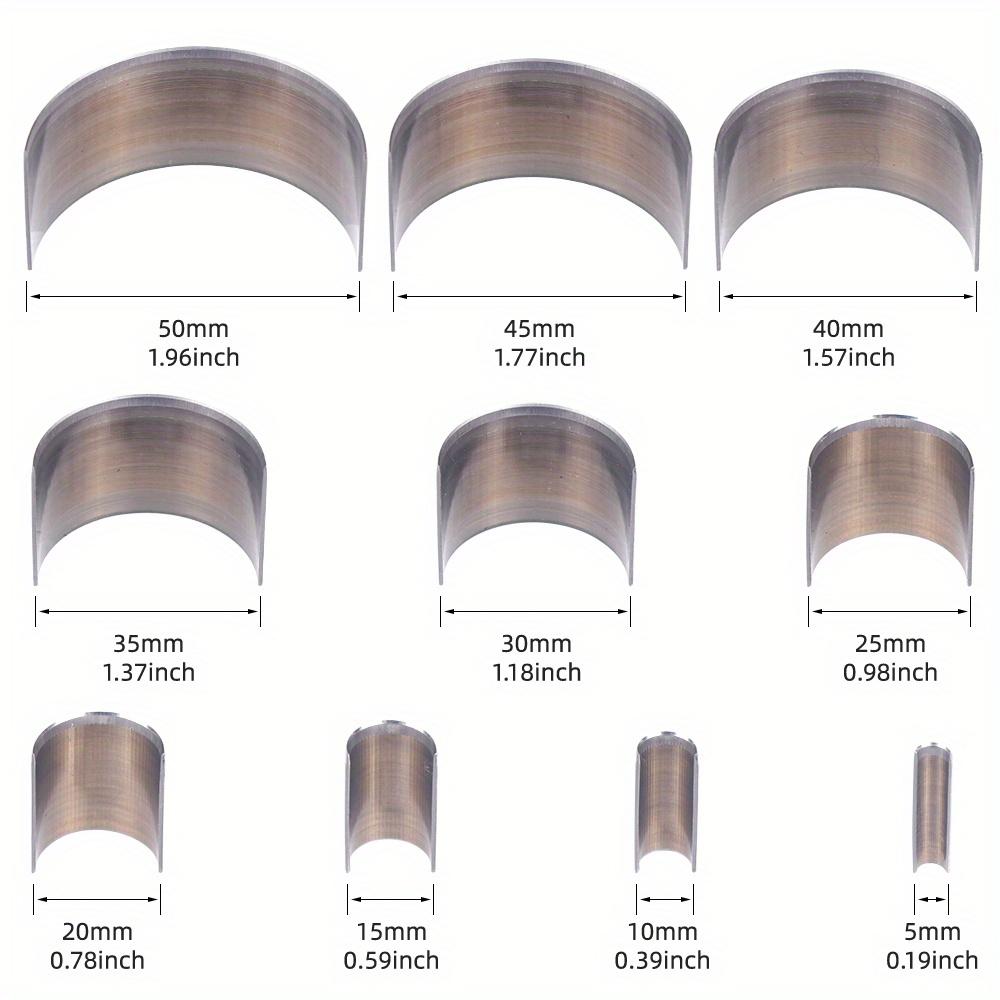 10 шт. Штамп полукруглой формы, Пробойник для хвоста ремня, Инструмент для пробивки хвоста плечевой сумки из кожи, C-образная головка для резки отверстий, Форма