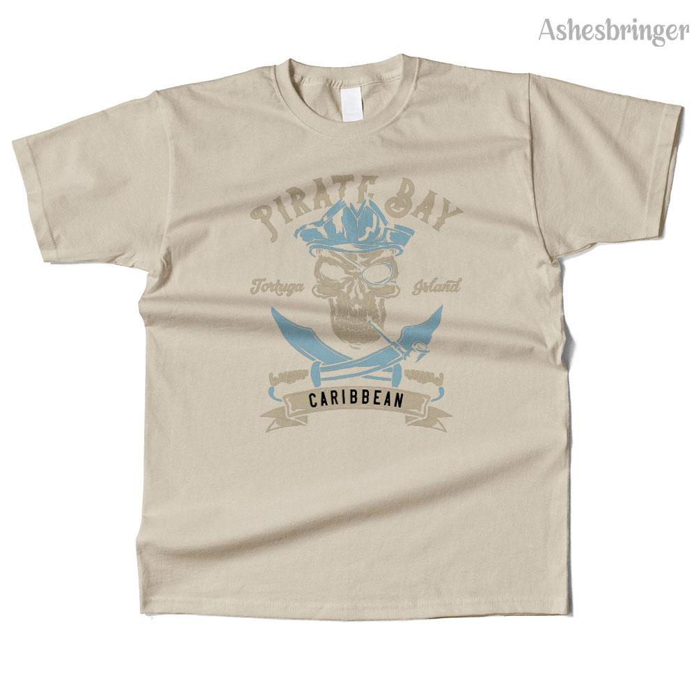 Unisexs Cotton Pirate Bay Graphic High Quality T Shirt Street Casual Style Tee for Unisex and Women