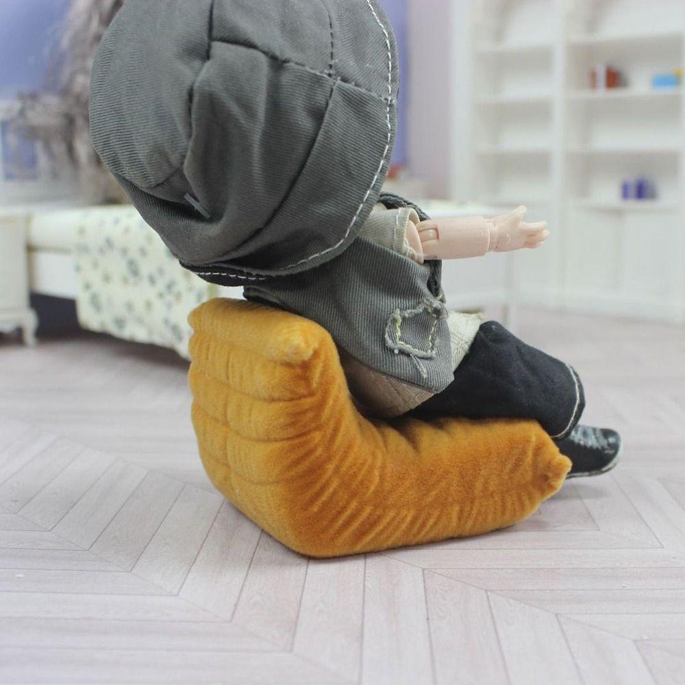 Flocking Dollhouse Accessories 1:12 Mini Lazy Sofa Doll House Accessories