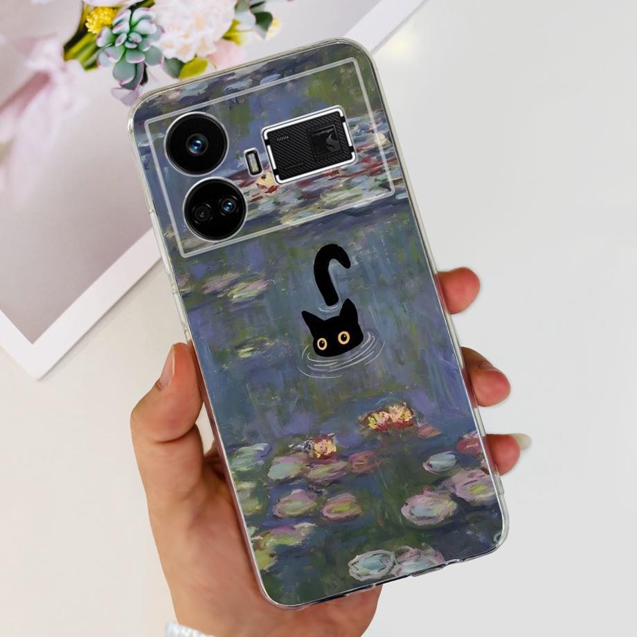 Для Realme GT5 240 Вт / GT3 / GT Neo 3 / GT Neo 5 Чехол Милый Мультяшный Роскошный Мягкий Силикон Прозрачный Чехол для Телефона Задняя Крышка Capas