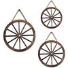 Retro Western Wooden Wagon Wheel Wall Decor