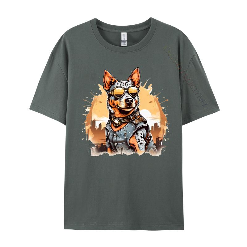 Australian Cattle Dogs T Shirt for Men Funny Pet Lover Cool Print Tshirt Graphic T Shirts Men Cotton Gift