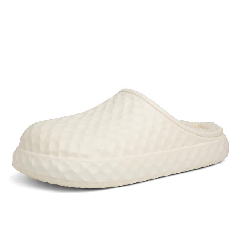 Solid Color Indoor Bag Head Cotton Drag, Waterproof and Warm for Men and Women, Half Support for Couples, and Cotton Shoes Outside Home In Winter