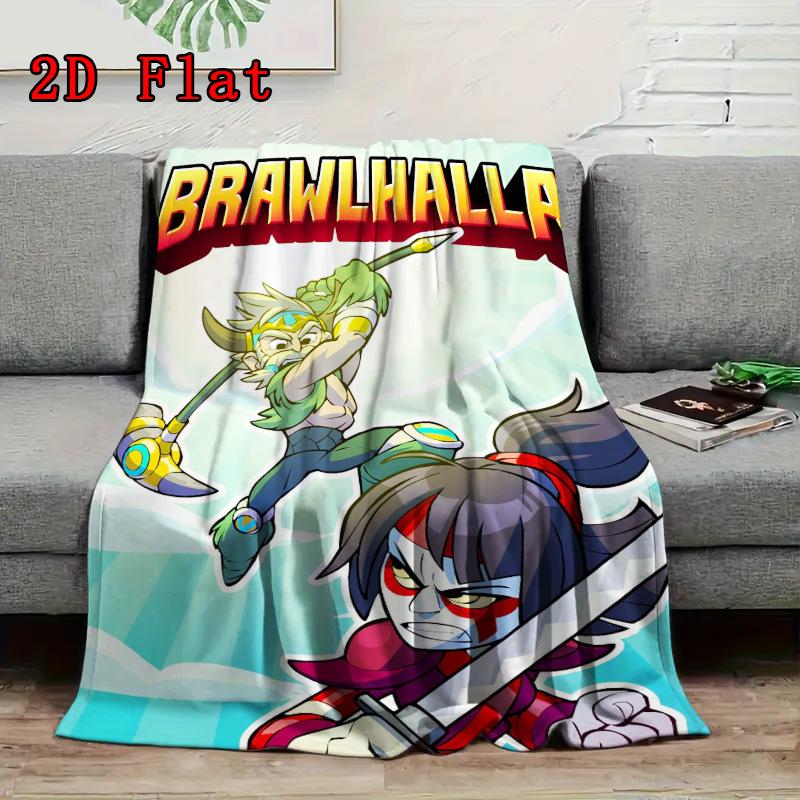 Brawlhalla 2D Flat Pattern Flannel Blanket High quality All Seasons Warmth and Comfort Perfect for Christmas Gifts.SMT0917060