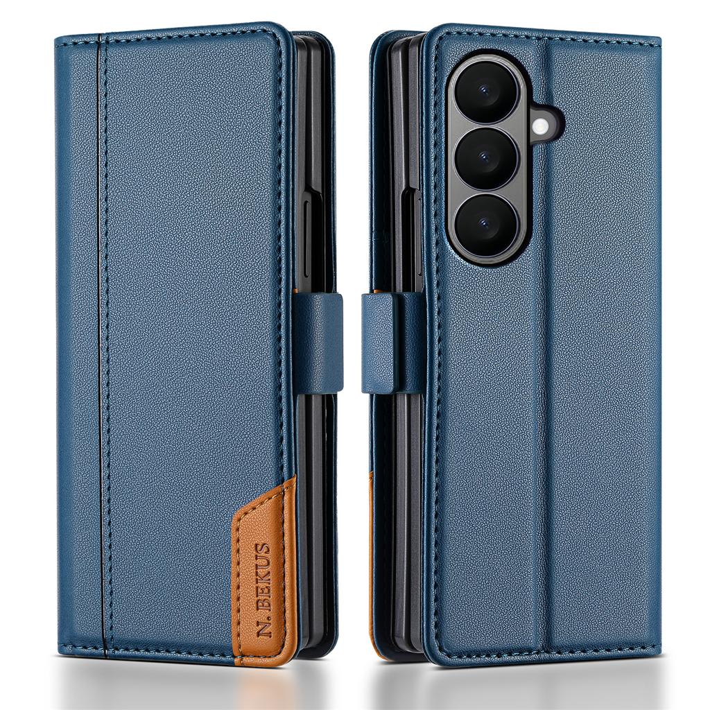 Luxury Leather Phone Case for Samsung Galaxy Z Fold 7 6 5 4 3 5G Fold7 2025 Magnetic Flip Book RFID Wallet Cover