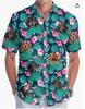 Summer new men's 1D digital printing Hawaiian shirt short sleeve source factory one