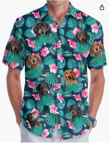 Summer new men's 1D digital printing Hawaiian shirt short sleeve source factory one