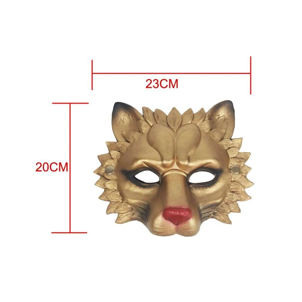 Half Face Lion Half Face Mask Party Supplies Animal Mask Masquerade Cosplay Lion Mask Party