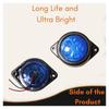 LED Outline Side Marker Lights 24V Waterproof Clearance Lamp Blue for Truck Trailer Bus Commercial Vehicles (Pack of 15)