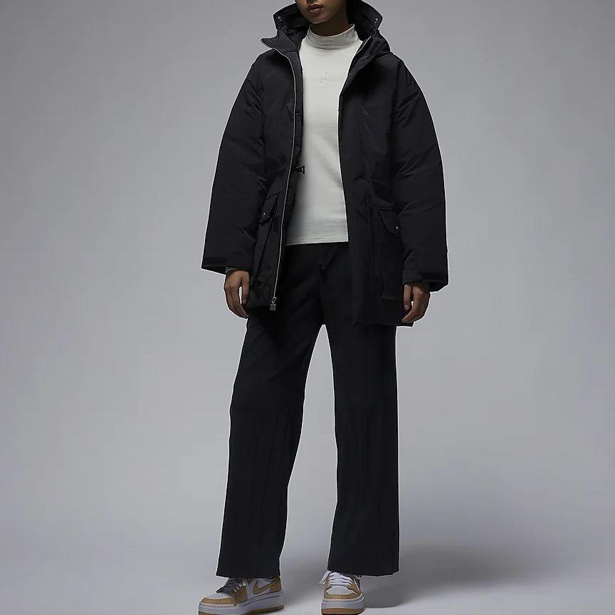 (WMNS) Женская пуховая парка Air Jordan 'Черная' FB5086-010