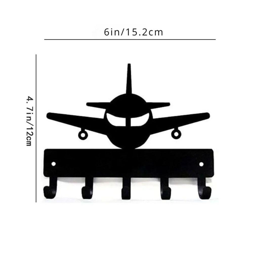 1шт. Вешалка для ключей "Самолет №1" - 6 дюймов в ширину, металлическое настенное искусство для любителей авиации